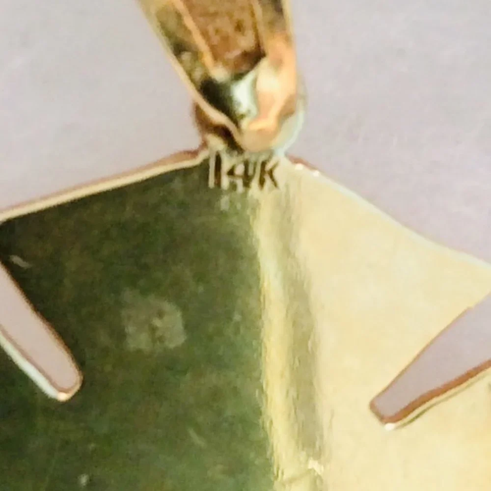 14k Gold Fire Resue with Cadieus symbol Maltese Cross Pendant - Picture 4 of 11